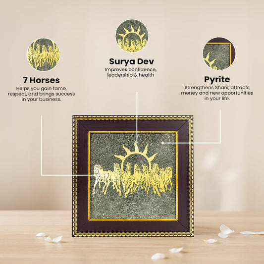 7 Horses Vastu & Feng Shui Pyrite Frame