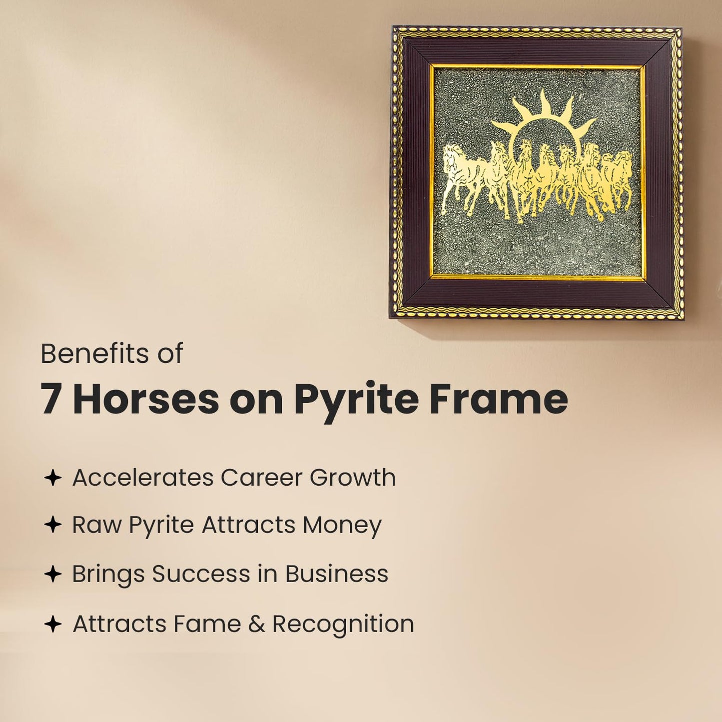 7 Horses Vastu & Feng Shui Pyrite Frame
