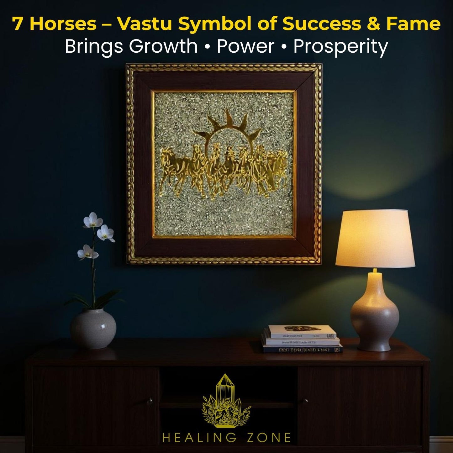 7 Horses Vastu & Feng Shui Pyrite Frame